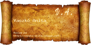 Vaszkó Anita névjegykártya